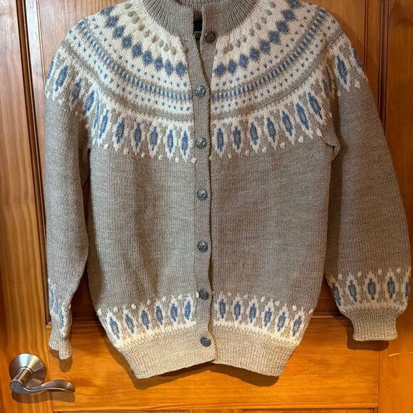 Dale Of Norway Wool Nordic Fair Isle Cardigan Sweater Size 38 Medium Norwegian - Picture 2 of 10